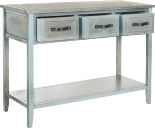 Safavieh Aiden 3 Drawer Console Table Barn Blue Furniture 