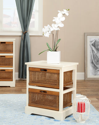 Safavieh Jackson 2 Drawer Storage Unit Barley and Cane Furniture  Feature