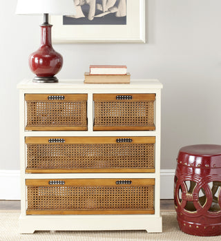 Safavieh Jackson 4 Drawer Storage Unit Barley and Cane Furniture  Feature