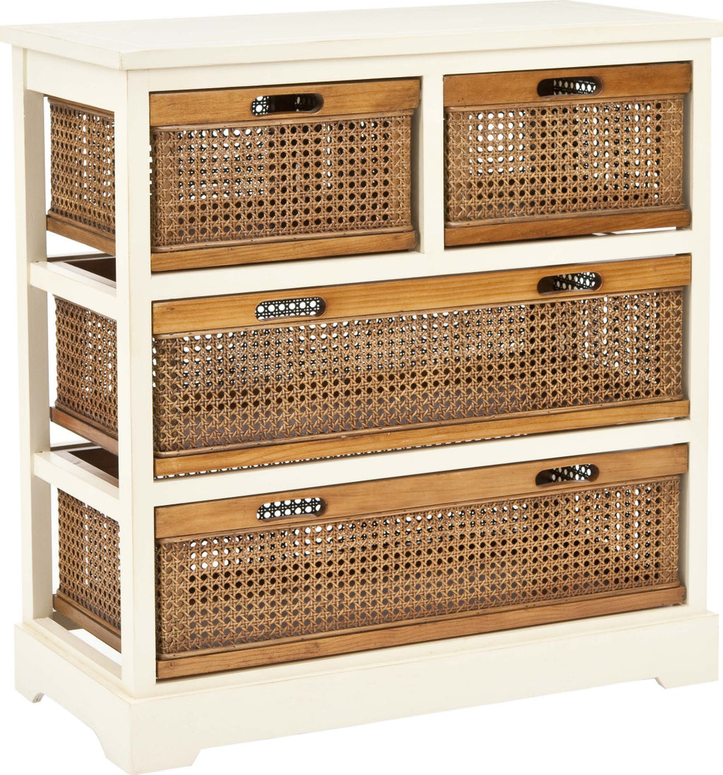 Safavieh Jackson 4 Drawer Storage Unit Barley and Cane Incredible