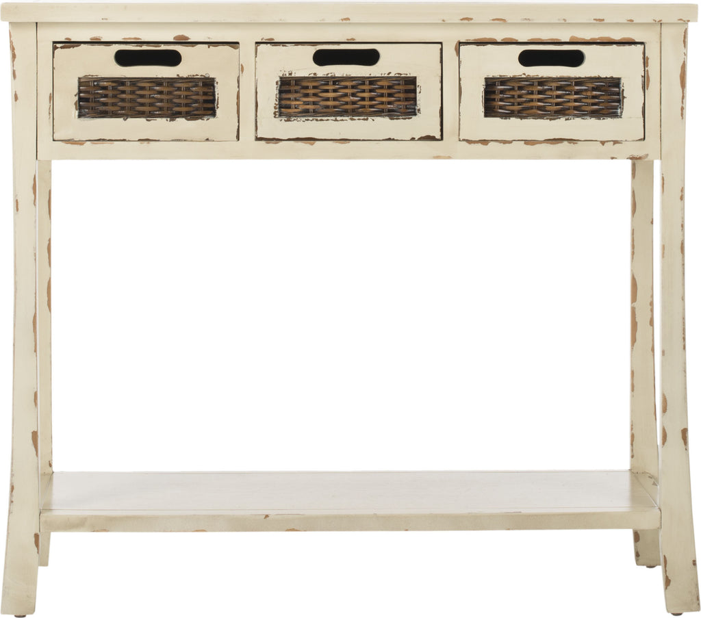 Safavieh Autumn 3 Drawer Console Vintage Cream Furniture main image