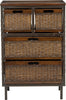 Safavieh Andrew 4 Drawer Storage Unit Dark Teak Furniture main image