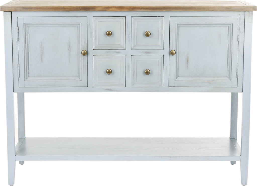 Safavieh Charlotte Storage Sideboard Barn Blue and Oak Furniture main image