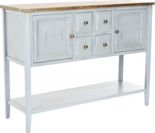 Safavieh Charlotte Storage Sideboard Barn Blue and Oak Furniture 