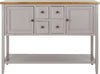 Safavieh Charlotte Storage Sideboard Quartz Grey and Oak Furniture main image