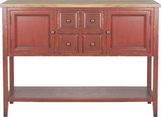 Safavieh Charlotte Storage Sideboard Egyptian Red and Oak Furniture main image