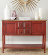 Safavieh Charlotte Storage Sideboard Egyptian Red and Oak Furniture  Feature