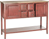 Safavieh Charlotte Storage Sideboard Egyptian Red and Oak Furniture 
