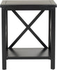 Safavieh Candence Cross Back End Table Black Furniture main image