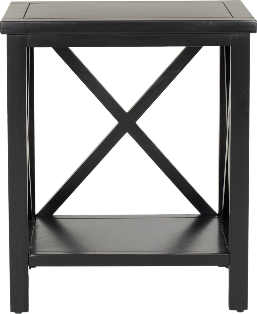 Safavieh Candence Cross Back End Table Black Furniture main image