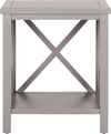 Safavieh Candence Cross Back End Table Quartz Grey Furniture main image