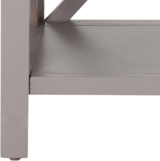 Safavieh Candence Cross Back End Table Quartz Grey Furniture 