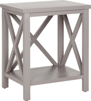 Safavieh Candence Cross Back End Table Quartz Grey Furniture 