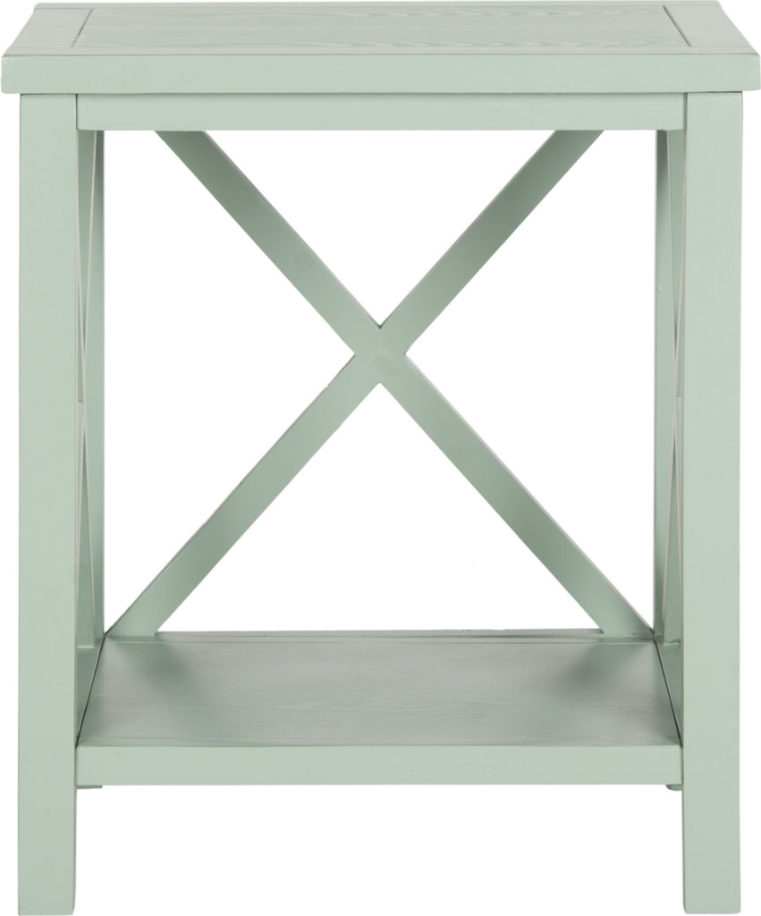 Safavieh Candence Cross Back End Table Dusty Green Furniture main image