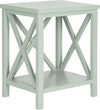Safavieh Candence Cross Back End Table Dusty Green Furniture 
