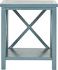 Safavieh Candence Cross Back End Table Slate Teal Furniture main image
