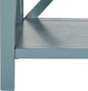 Safavieh Candence Cross Back End Table Slate Teal Furniture 
