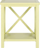Safavieh Candence Cross Back End Table Split Pea Furniture main image