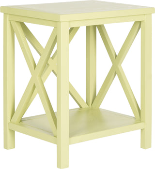 Safavieh Candence Cross Back End Table Split Pea Furniture 