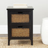 Safavieh Jonah Two Drawer End Table Black Furniture  Feature