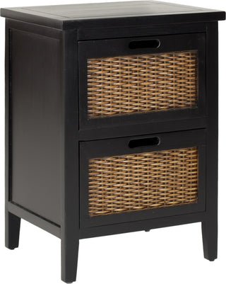 Safavieh Jonah Two Drawer End Table Black Furniture 