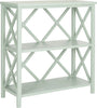 Safavieh Liam 2 Tier Open Bookcase Dusty Green Furniture 