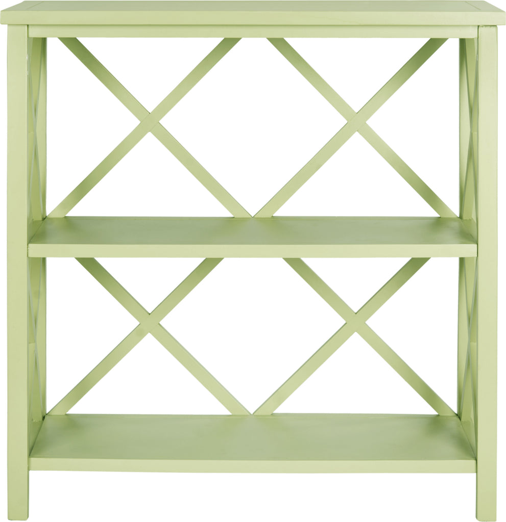 Safavieh Liam 2 Tier Open Bookcase Split Pea Furniture main image