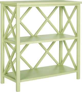 Safavieh Liam 2 Tier Open Bookcase Split Pea Furniture 