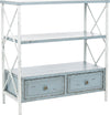 Safavieh Chandra Console With Storage Drawers Pale Blue and White Smoke Furniture Main
