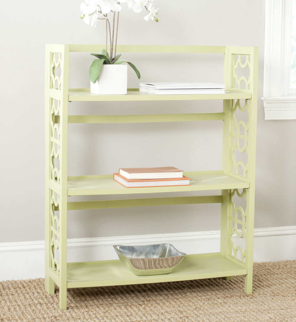 Safavieh Natalie 3 Tier Low Bookcase Split Pea Furniture  Feature