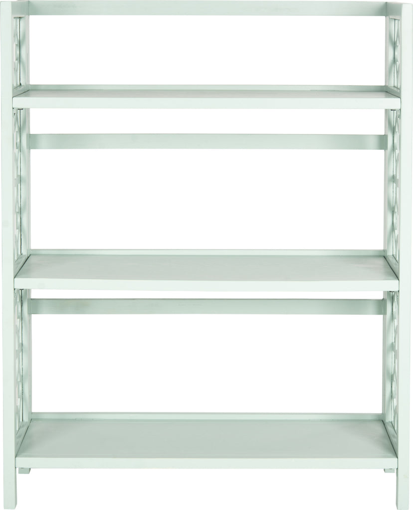 Safavieh Natalie 3 Tier Low Bookcase Aqua Smoke Furniture main image