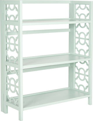 Safavieh Natalie 3 Tier Low Bookcase Aqua Smoke Furniture 