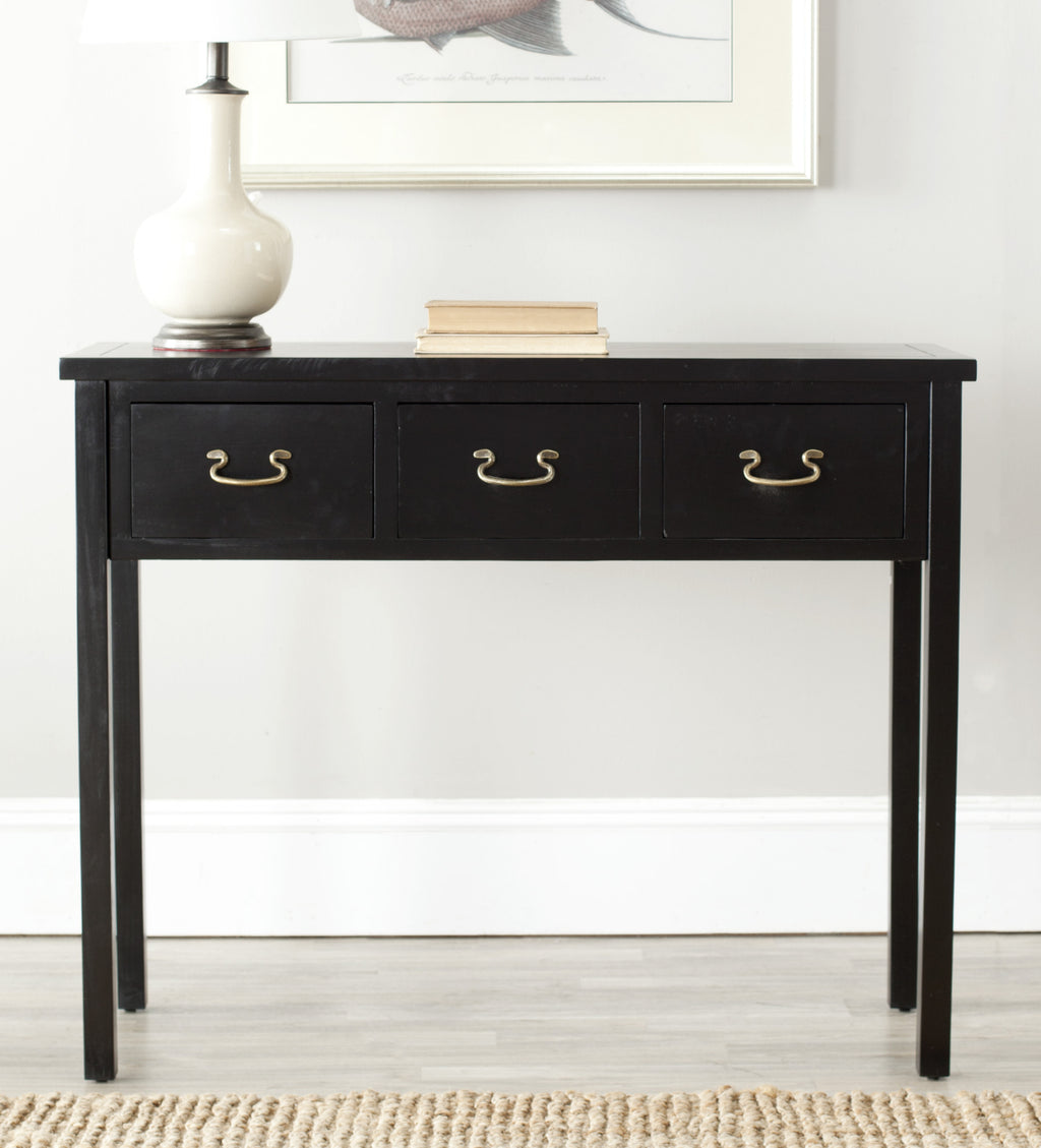 Safavieh Cindy Console With Storage Drawers Black Furniture  Feature