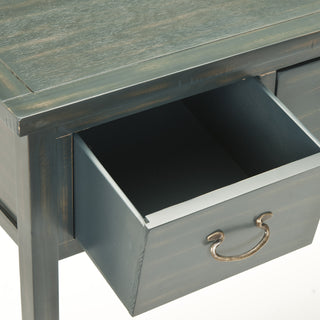 Safavieh Cindy Console With Storage Drawers Steel Teal Furniture 