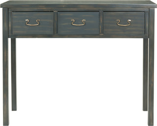 Safavieh Cindy Console With Storage Drawers Steel Teal Furniture main image