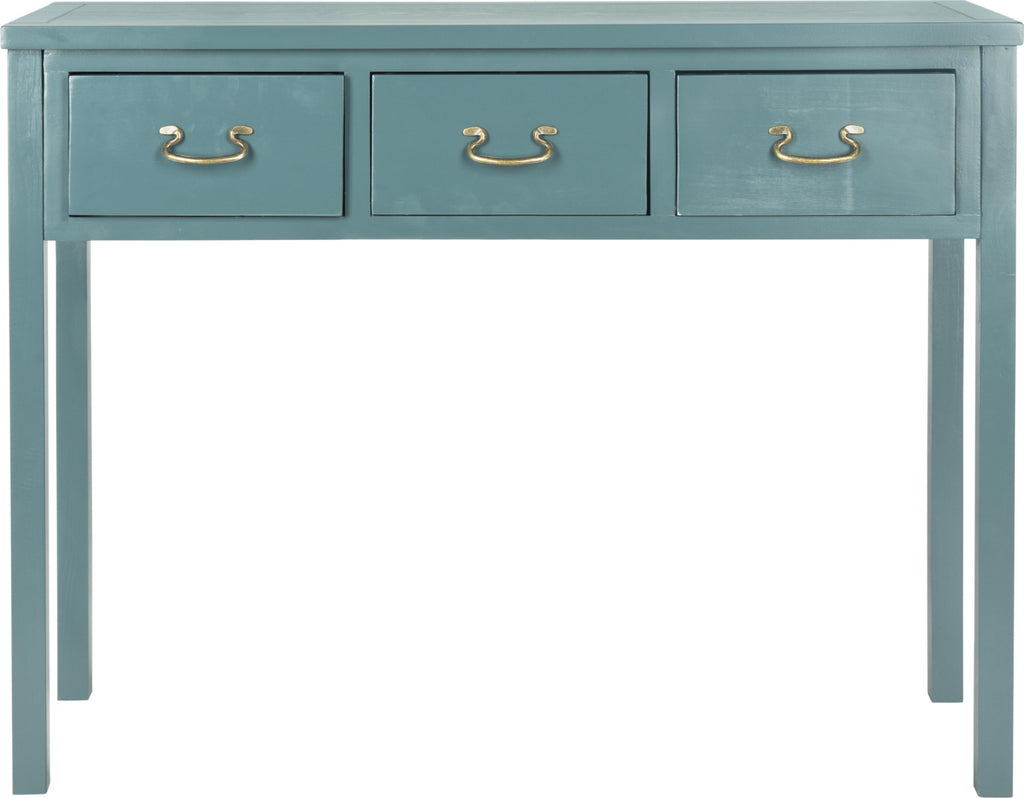 Safavieh Cindy Console With Storage Drawers Slate Teal Furniture main image