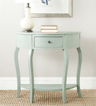 Safavieh Jan Demilune Small Console Dusty Green Furniture  Feature