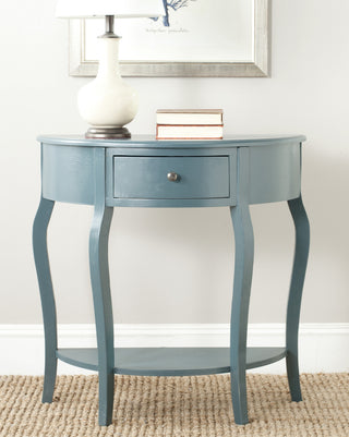 Safavieh Jan Demilune Small Console Slate Teal Furniture  Feature