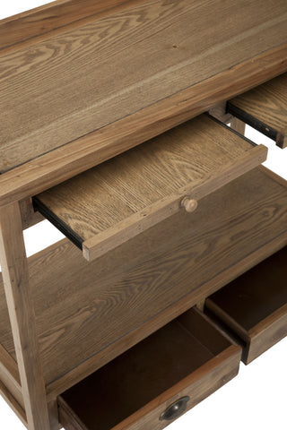 Safavieh Peter Console With Storage Drawers Oak Furniture 