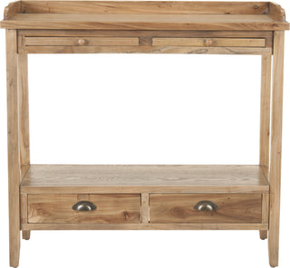 Safavieh Peter Console With Storage Drawers Oak Furniture main image