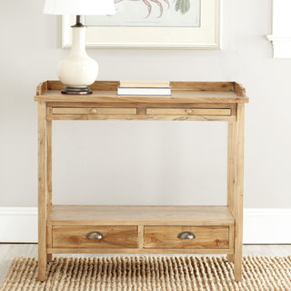 Safavieh Peter Console With Storage Drawers Oak Furniture  Feature