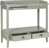 Safavieh Peter Console With Storage Drawers French Grey Furniture 