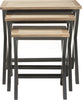 Safavieh Jack Stacking Tray Tables Black and Oak Furniture main image