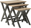 Safavieh Jack Stacking Tray Tables Black and Oak Furniture 