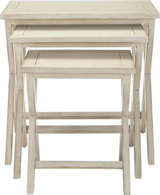 Safavieh Maryann Stacking Tray Tables White Furniture main image