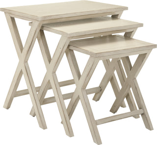 Safavieh Maryann Stacking Tray Tables White Furniture 