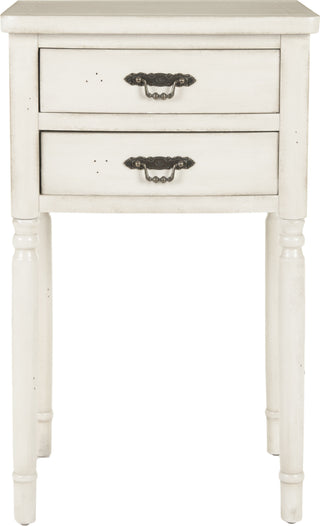 Safavieh Marilyn End Table With Storage Drawers White Furniture main image