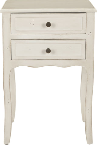 Safavieh Lori End Table With Storage Drawers White Furniture main image