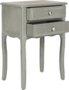 Safavieh Lori End Table With Storage Drawers French Grey Furniture 