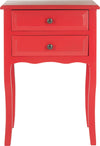 Safavieh Lori End Table With Storage Drawers Hot Red Furniture main image